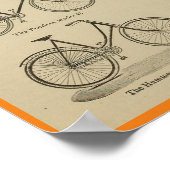 1896 Vintage Bicycle Models Ad Art Poster (Hoek)