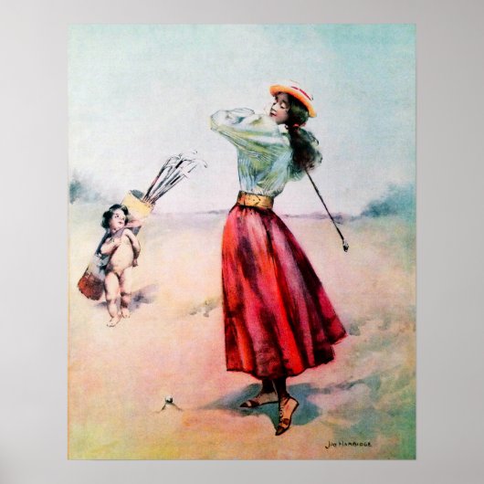 1896 Woman Golfer Print (Voorkant)