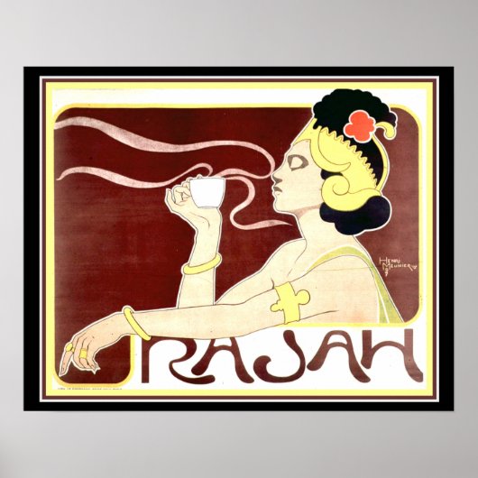 1897 Art Nouveau Rajah Print door Henri Meunier (Voorkant)