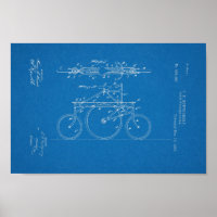 1897  blauwdruk voor fietspatronen afdrukken