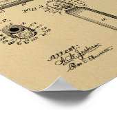 1897 Browning Pistool Patent Art Drawing Print (Hoek)