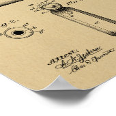 1897 Browning Pistool Patent Art Drawing Print (Hoek)
