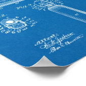 1897 Browning Pistool Patent Art Drawing Print (Hoek)