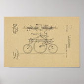 1897  fiets 3 vellen Kunst op vellen Poster (Voorkant)