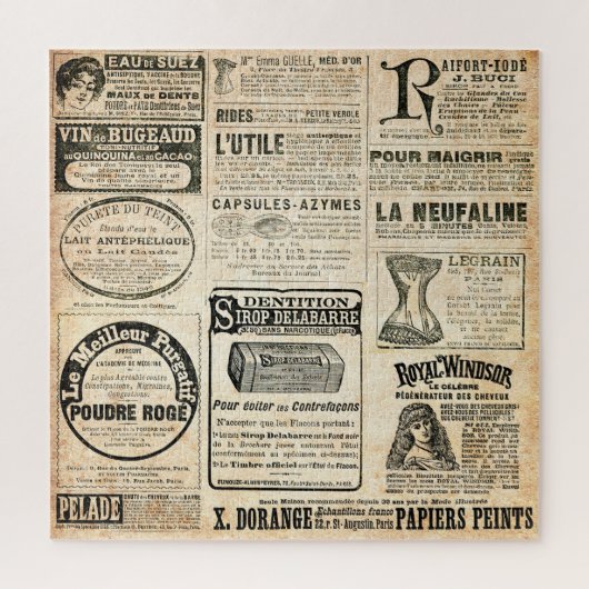 1897 Franse krantenadvertentie Legpuzzel (Verticaal)