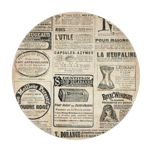 1897 Franse krantenadvertentie Snijplank (Voorkant)