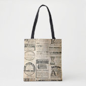 1897 Franse krantenadvertentie Tote Bag (Voorkant)
