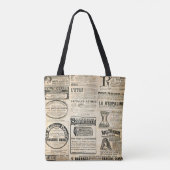 1897 Franse krantenadvertentie Tote Bag (Achterkant)