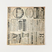 1897 Franse krantenadvertentie Wandkleed (Voorkant (horizontaal))