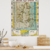 1897 Geschiedenis van de burgeroorlog Poster (Keuken)