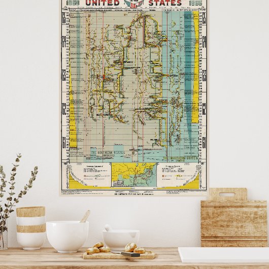 1897 Geschiedenis van de burgeroorlog Poster (Keuken)