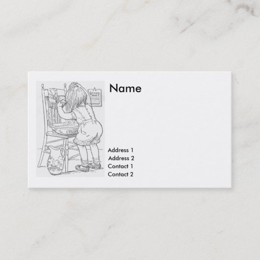 1897- haar voor eigen baby gebruik in pan visitekaartje (Voorkant)