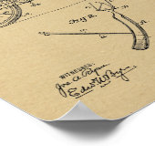 1897 Kunsttekening fietspatroon Poster (Hoek)