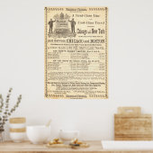 1897  MICHIGAN CENTRAAL RAILWEGPOSTER POSTER (Keuken)