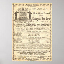 1897  MICHIGAN CENTRAAL RAILWEGPOSTER POSTER