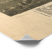 1897 Morgantown, WV Bird's Eye Uitzicht Panorama Poster (Hoek)