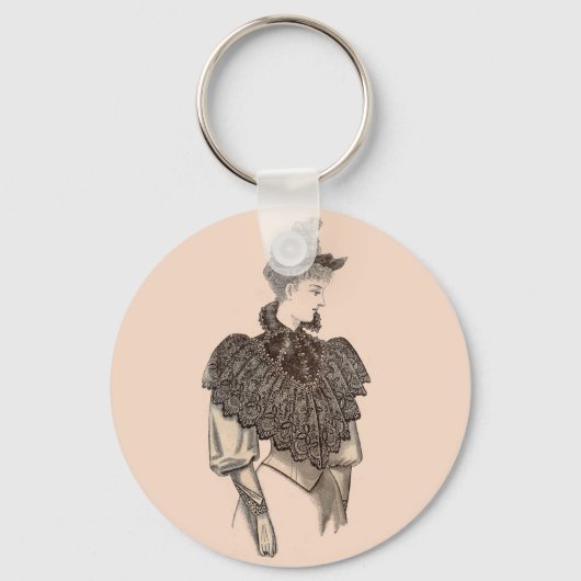 1897 Victoriaans vrouw Sleutelhanger (Voorkant)