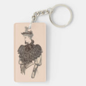 1897 Victoriaans vrouw Sleutelhanger (achterkant)