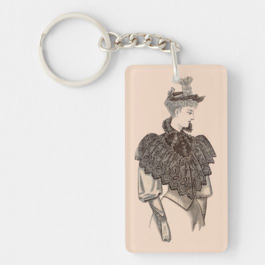 1897 Victoriaans vrouw Sleutelhanger (Voorkant)