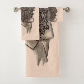 1897 Victoriaans vrouwelijke print Bad Handdoek (Insitu)