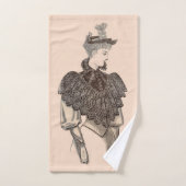 1897 Victoriaans vrouwelijke print Bad Handdoek (Handdoek)