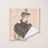 1897 Victoriaans vrouwelijke print Bad Handdoek (Wasdoekje)