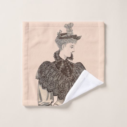 1897 Victoriaans vrouwelijke print Bad Handdoek (Wasdoekje)