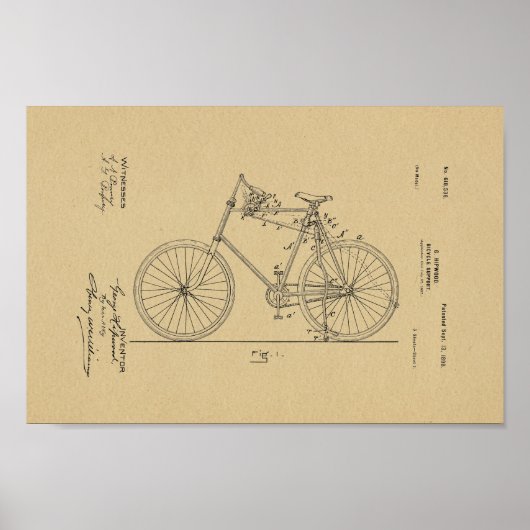 1898  brochure met fietspatroon poster (Voorkant)