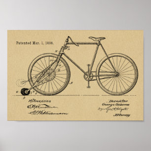 1898  brochure over fietspatroon — Kunstafdrukken Poster