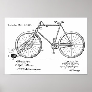 1898 brochure voor fietspatronen — Afdrukken aanp Poster