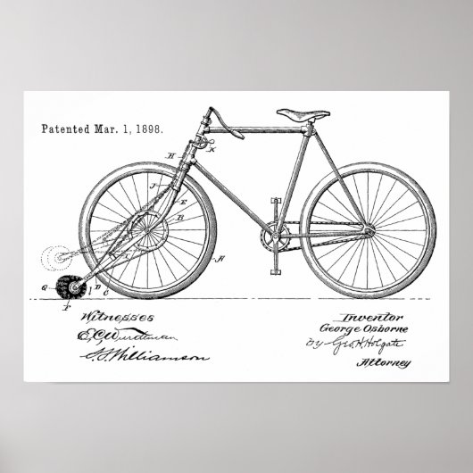1898  brochure voor fietspatronen — Afdrukken aanp Poster (Voorkant)