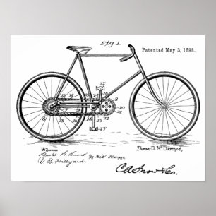 1898 brochure voor fietspatronen — Afdrukken aanp Poster