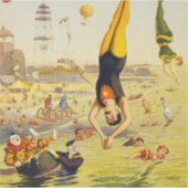 1898 Coney Island Reclameposter voor een freakshow Sticker (Voorkant)