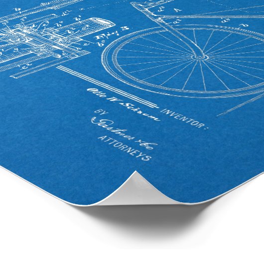 1898 , draailoze fietspataderafdrukken poster (Hoek)