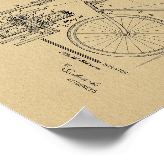 1898 , draailoze fietspataderafdrukken poster (Hoek)