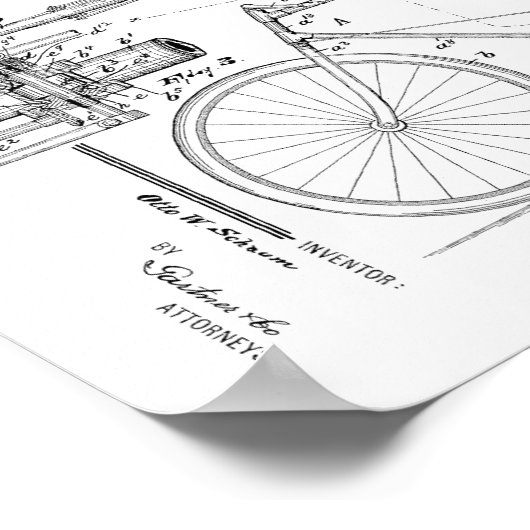 1898 , draailoze fietspataderafdrukken poster (Hoek)