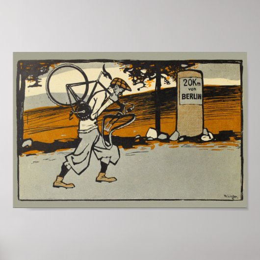 1898  fiets Feininger and Art Poster (Voorkant)