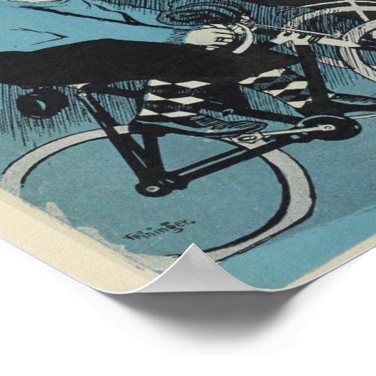 1898 fiets Feininger and Art Poster (Hoek)