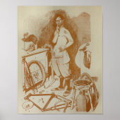 1898  fiets Feininger and Art Poster (Voorkant)