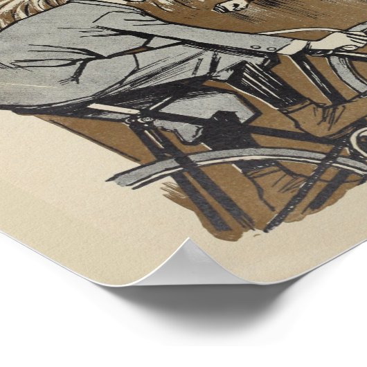 1898 fiets Feininger and Art Poster (Hoek)