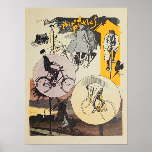 1898  fiets Feininger and Art Poster (Voorkant)