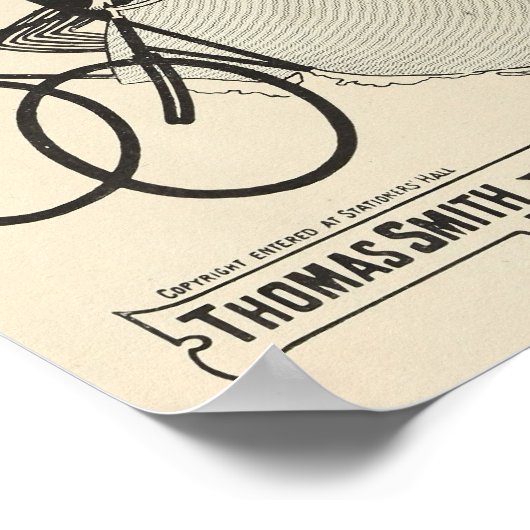 1898 fietsen met saltley en kunstmatig Poster (Hoek)