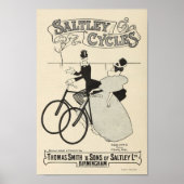 1898  fietsen met saltley en kunstmatig Poster (Voorkant)
