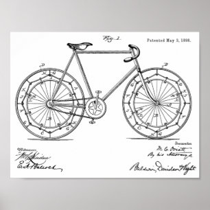 1898 fietspataderafdrukken poster