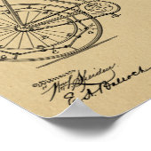 1898  fietswiel — Kunstafdrukken met wielvormgevin Poster (Hoek)