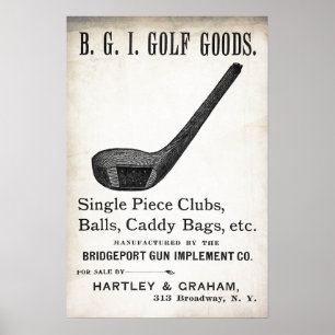  1898 Golf-reclame - Afdrukken Poster