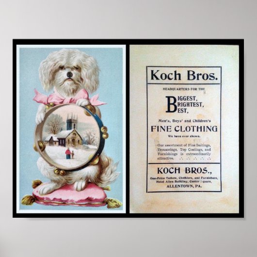 1898, Kleding, Hond, Adverteren,  Poster (Voorkant)