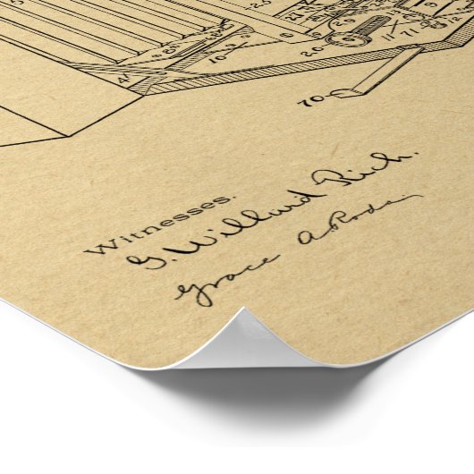 1898 Kunsttekenafdrukken voor camera-vouwcamera Poster (Hoek)