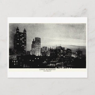 1898 Lager Manhattan bij schemering Briefkaart
