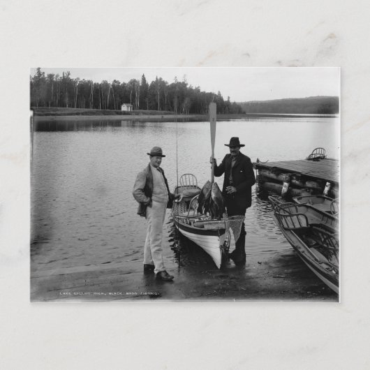 1898 Lake Gogebic Black Bass Gevist Briefkaart (Voorkant)